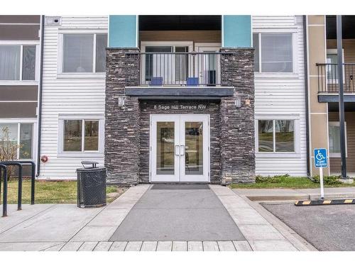 304-8 Sage Hill Terrace Nw, Calgary, AB - Outdoor With Balcony With Facade