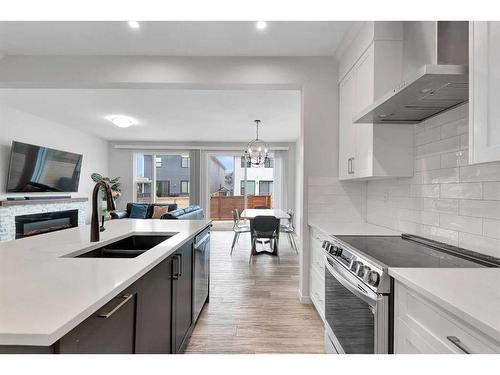 12 Rowley Terrace Nw, Calgary, AB - Indoor Photo Showing Kitchen With Double Sink With Upgraded Kitchen