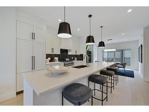 188 Crimson Ridge Place Nw, Calgary, AB - Indoor Photo Showing Kitchen With Double Sink With Upgraded Kitchen