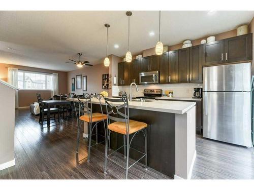 140 Copperpond Villas Se, Calgary, AB - Indoor Photo Showing Kitchen With Stainless Steel Kitchen With Upgraded Kitchen