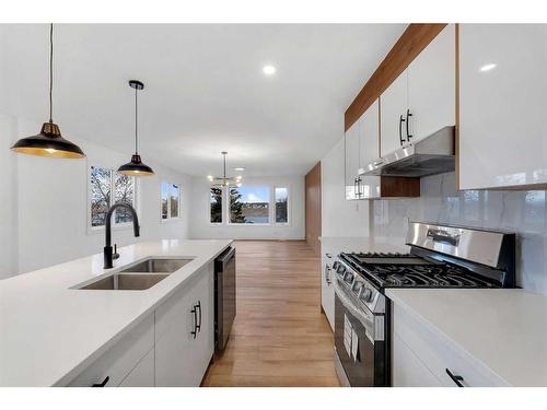 1420 16A Street Ne, Calgary, AB - Indoor Photo Showing Kitchen With Double Sink With Upgraded Kitchen