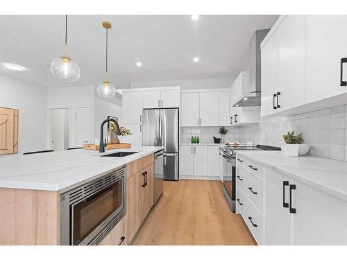 96 Cimarron Springs Circle, Okotoks, AB - Indoor Photo Showing Kitchen With Stainless Steel Kitchen With Upgraded Kitchen