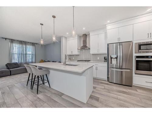 161 Seton Villas Se, Calgary, AB - Indoor Photo Showing Kitchen With Upgraded Kitchen