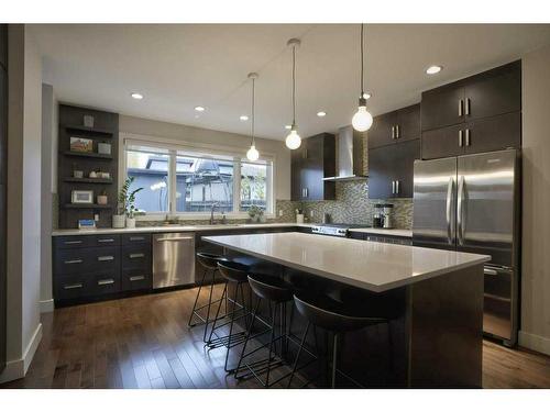 2029 31 Street Sw, Calgary, AB - Indoor Photo Showing Kitchen With Stainless Steel Kitchen With Upgraded Kitchen