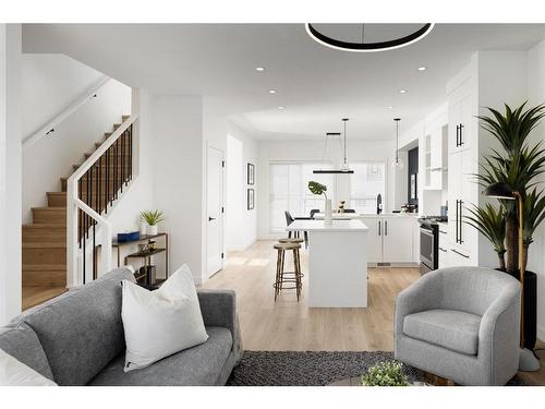 3-8101 8 Avenue Sw, Calgary, AB - Indoor Photo Showing Living Room