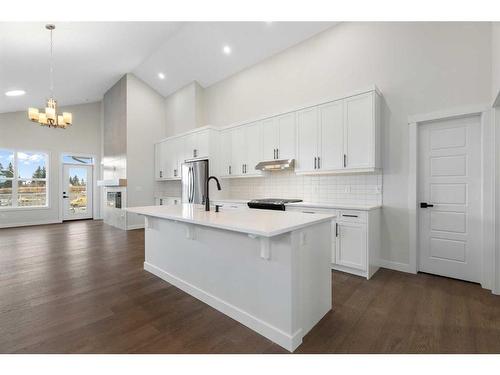 348 Rivercrest View, Cochrane, AB - Indoor Photo Showing Kitchen With Upgraded Kitchen