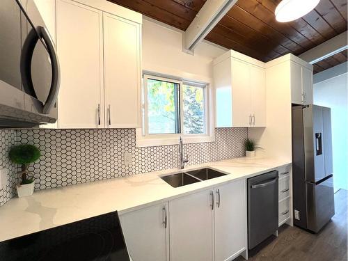 11015 5 Street Sw, Calgary, AB - Indoor Photo Showing Kitchen With Double Sink