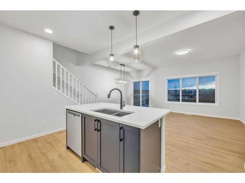 223 Willow Place, Cochrane, AB - Indoor Photo Showing Kitchen With Double Sink