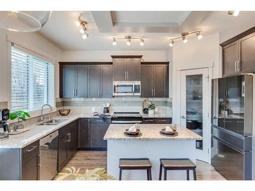 169 Cranarch Common Se, Calgary, AB - Indoor Photo Showing Kitchen With Double Sink With Upgraded Kitchen