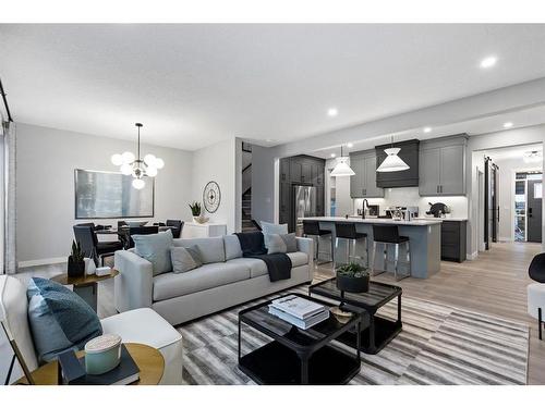 287 Rivercrest Boulevard, Cochrane, AB - Indoor Photo Showing Living Room