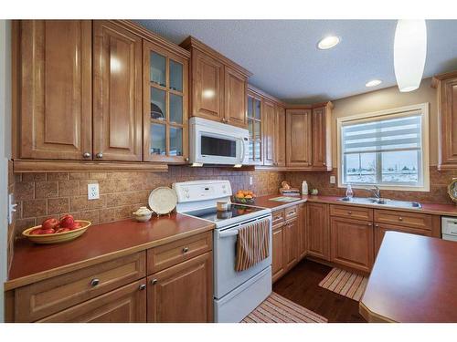 107 Arbour Meadows Close Nw, Calgary, AB - Indoor Photo Showing Kitchen With Double Sink