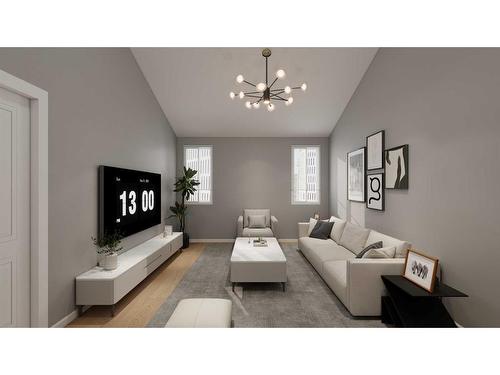 105 Heritage Boulevard, Cochrane, AB - Indoor Photo Showing Living Room