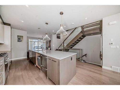 3706 14A Street Sw, Calgary, AB - Indoor Photo Showing Kitchen With Upgraded Kitchen