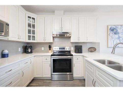 110-2 Westbury Place Sw, Calgary, AB - Indoor Photo Showing Kitchen With Double Sink