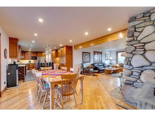 17 Oak Avenue, Okotoks, AB - Indoor Photo Showing Living Room With Fireplace