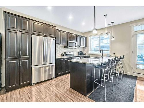 237 Savanna Walk Ne, Calgary, AB - Indoor Photo Showing Kitchen With Stainless Steel Kitchen With Upgraded Kitchen