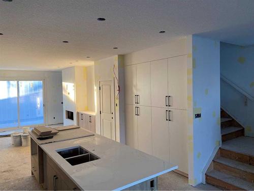 7419 Ogden Road Se, Calgary, AB - Indoor Photo Showing Kitchen With Double Sink