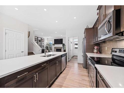 258 Vista Drive, Crossfield, AB - Indoor Photo Showing Kitchen With Double Sink