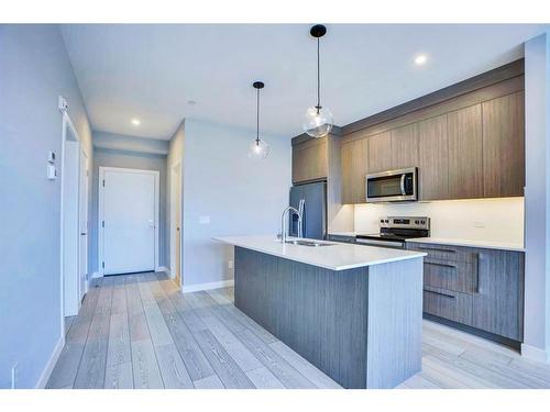 3315-60 Skyview Ranch Road Ne, Calgary, AB - Indoor Photo Showing Kitchen With Stainless Steel Kitchen With Upgraded Kitchen