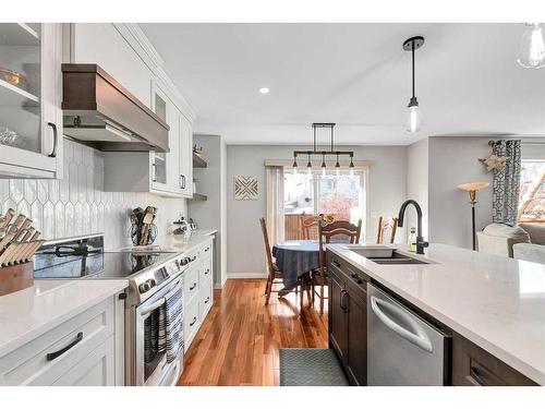 228 Chaparral Circle Se, Calgary, AB - Indoor Photo Showing Kitchen With Double Sink With Upgraded Kitchen