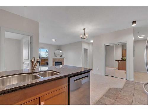 129-52 Cranfield Link Se, Calgary, AB - Indoor Photo Showing Kitchen With Double Sink