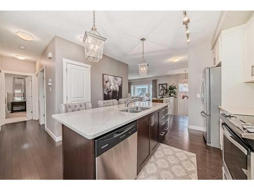 146 Auburn Meadows Walk Se, Calgary, AB - Indoor Photo Showing Kitchen With Double Sink With Upgraded Kitchen