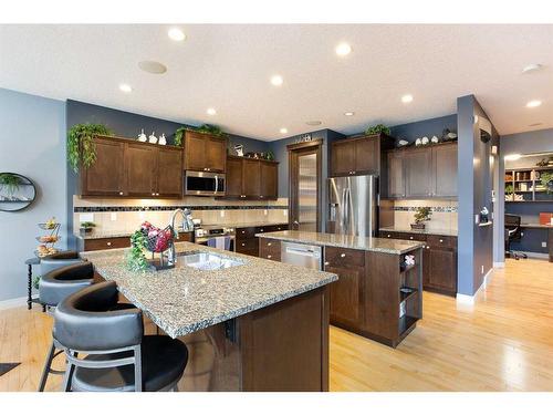 52 Mahogany Heath Se, Calgary, AB - Indoor Photo Showing Kitchen With Stainless Steel Kitchen With Upgraded Kitchen