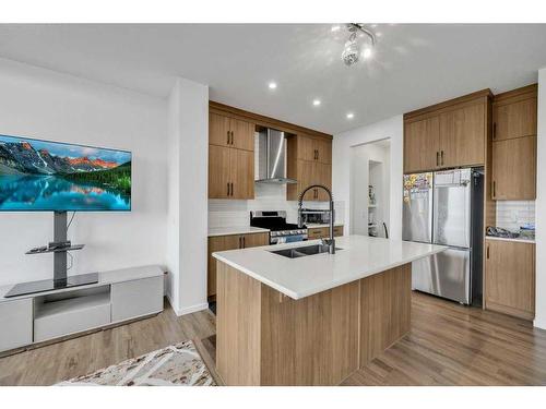 52 Cityline Square Ne, Calgary, AB - Indoor Photo Showing Kitchen With Double Sink