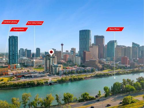 1108-325 3 Street Se, Calgary, AB - Outdoor With Body Of Water With View