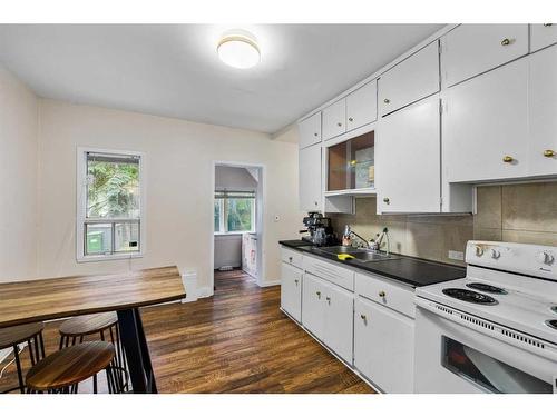 849 Mcpherson Road Ne, Calgary, AB - Indoor Photo Showing Kitchen With Double Sink