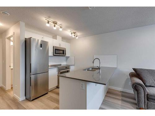 422 Cranbrook Square Se, Calgary, AB - Indoor Photo Showing Kitchen With Double Sink