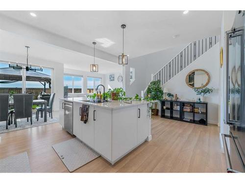 243 Corner Meadows Way Ne, Calgary, AB - Indoor Photo Showing Kitchen With Upgraded Kitchen