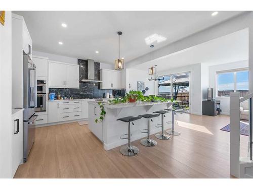 243 Corner Meadows Way Ne, Calgary, AB - Indoor Photo Showing Kitchen With Upgraded Kitchen