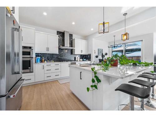 243 Corner Meadows Way Ne, Calgary, AB - Indoor Photo Showing Kitchen With Stainless Steel Kitchen With Upgraded Kitchen