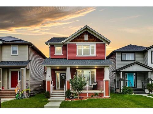 25 Willow Close, Cochrane, AB - Outdoor With Deck Patio Veranda With Facade