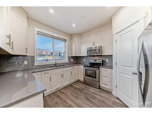 116 Savanna Road Ne, Calgary, AB - Indoor Photo Showing Kitchen With Stainless Steel Kitchen With Double Sink