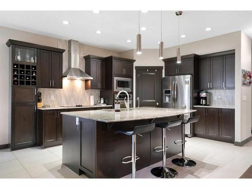 15 Cougar Ridge Manor Sw, Calgary, AB - Indoor Photo Showing Kitchen With Stainless Steel Kitchen With Upgraded Kitchen