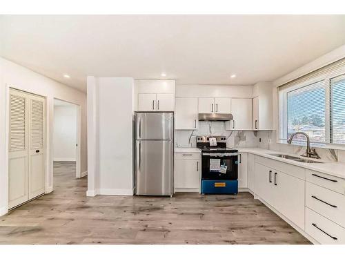 1807 62 Street Ne, Calgary, AB - Indoor Photo Showing Kitchen With Stainless Steel Kitchen With Double Sink