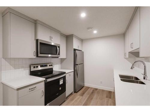 24 Herron Walk Ne, Calgary, AB - Indoor Photo Showing Kitchen With Double Sink