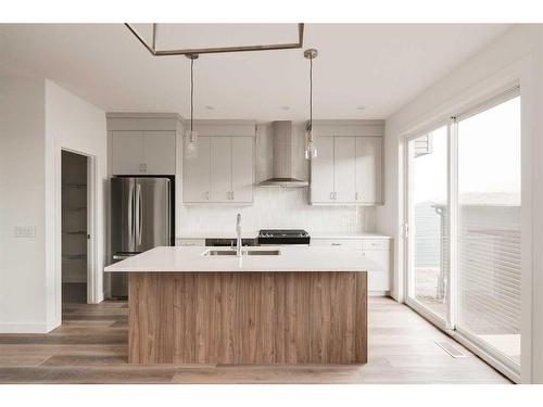 24 Herron Walk Ne, Calgary, AB - Indoor Photo Showing Kitchen With Upgraded Kitchen