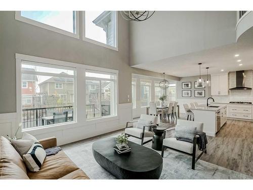 34 Auburn Shores Cape Se, Calgary, AB - Indoor Photo Showing Living Room