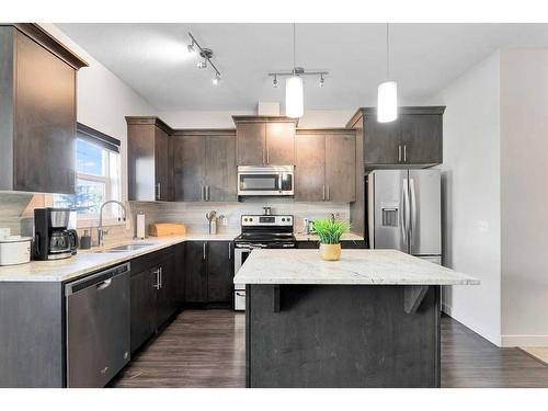 106 Skyview Ranch Grove Ne, Calgary, AB - Indoor Photo Showing Kitchen With Upgraded Kitchen