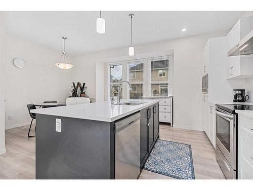 443 South Point Lane Sw, Airdrie, AB - Indoor Photo Showing Kitchen With Upgraded Kitchen