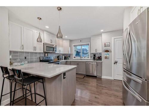 198 Copperpond Street Se, Calgary, AB - Indoor Photo Showing Kitchen With Stainless Steel Kitchen With Upgraded Kitchen