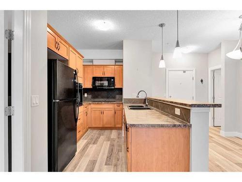 343-60 Royal Oak Plaza Nw, Calgary, AB - Indoor Photo Showing Kitchen With Double Sink