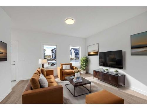 612 Dawson Drive, Chestermere, AB - Indoor Photo Showing Living Room