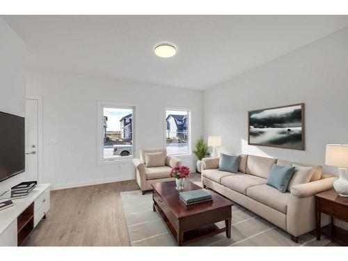 612 Dawson Drive, Chestermere, AB - Indoor Photo Showing Living Room