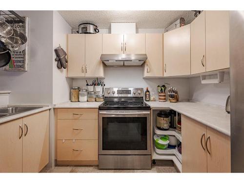 1417-10 Prestwick Bay Se, Calgary, AB - Indoor Photo Showing Kitchen With Double Sink