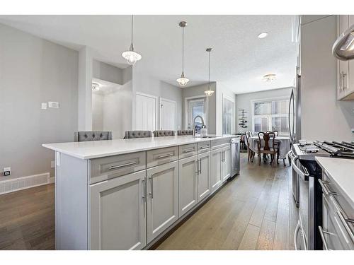 104 Silverado Plains Park Sw, Calgary, AB - Indoor Photo Showing Kitchen With Upgraded Kitchen