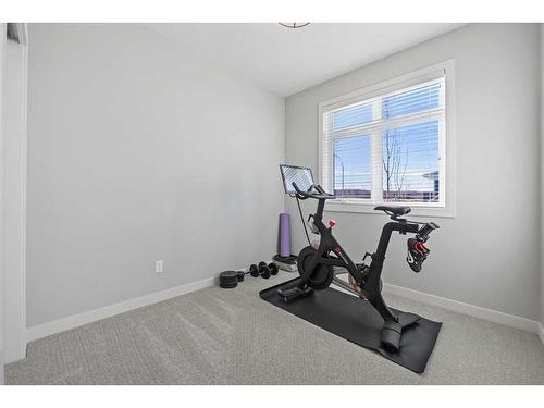 104 Silverado Plains Park Sw, Calgary, AB - Indoor Photo Showing Gym Room